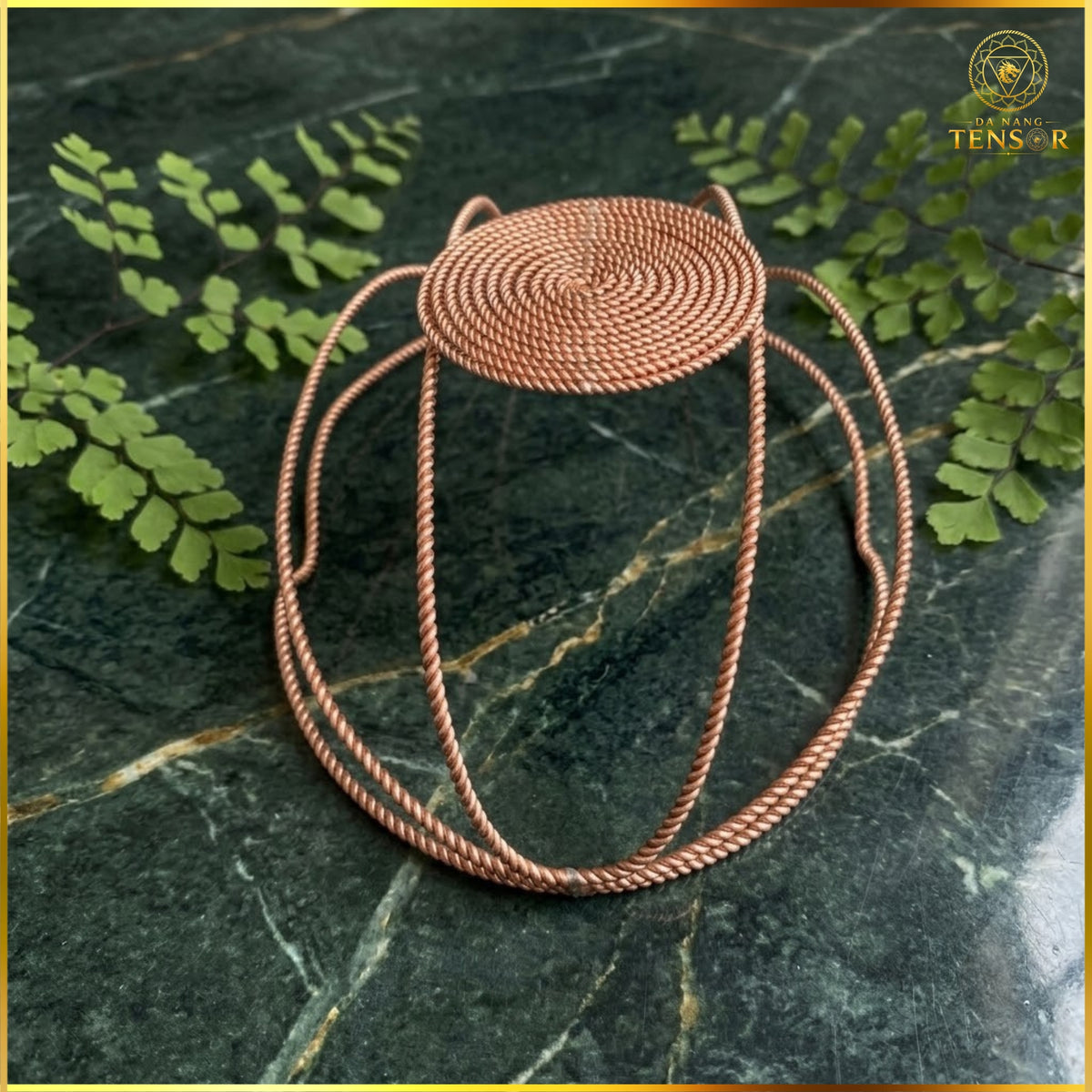 Dual Frequency Tensor Ring Crown 144Hz 177Hz - Pure Copper Vortex Headband, EMF Migraine Relief Hat, Mental Clarity, Reiki Tool