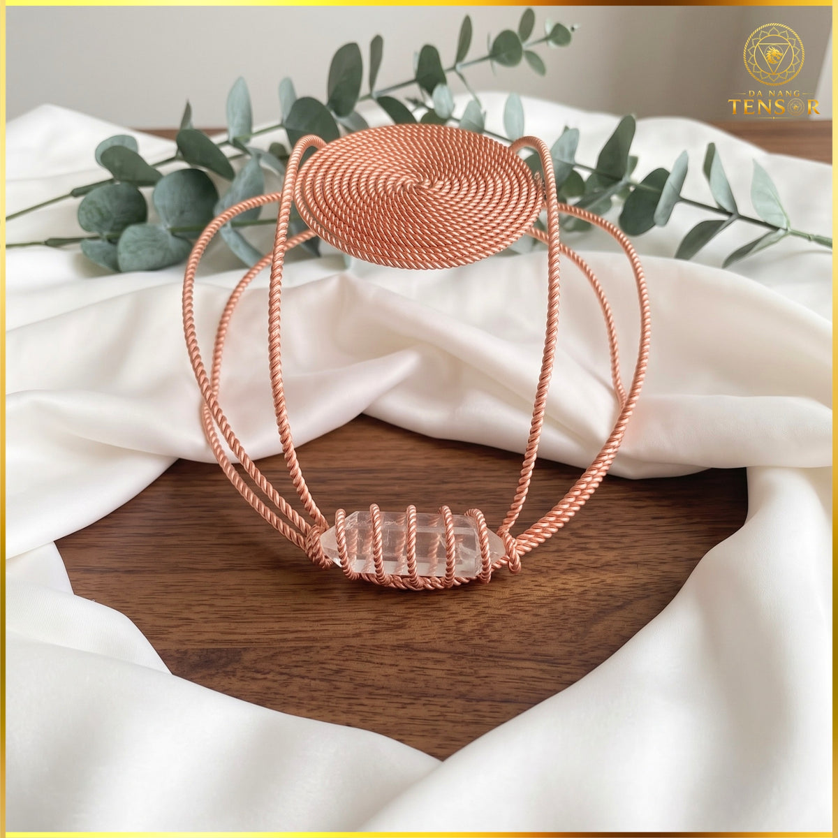 Dual Frequency Tensor Ring Crown 144Hz 177Hz - Pure Copper Vortex Headband, EMF Migraine Relief Hat, Mental Clarity, Reiki Tool