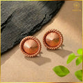 Pure Copper Tensor Ring Earrings, 432Hz Sacred Geometry Studs, Daily Energy Harmonizer, Minimalist Spiritual Zen Gift