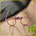 Copper Tensor Glasses, Amethyst Third Eye, Sacred Geometry Meditation Aid