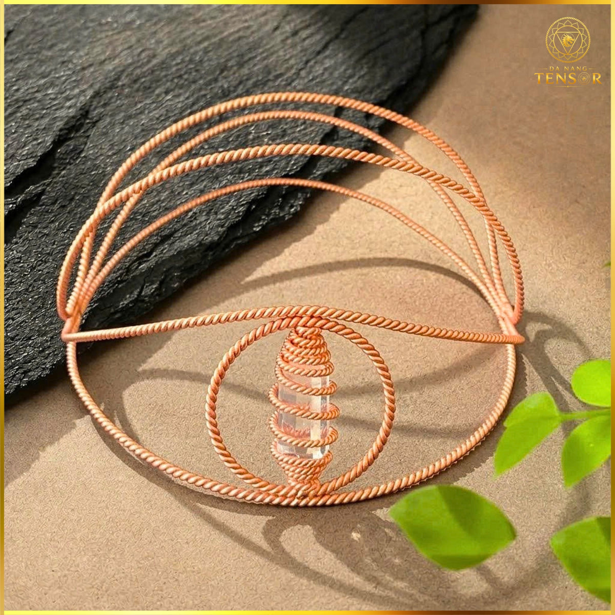 Dual Frequency Tensor Ring Crown 144Hz 177Hz - Pure Copper Vortex Headband, EMF Migraine Relief Hat, Mental Clarity, Reiki Tool