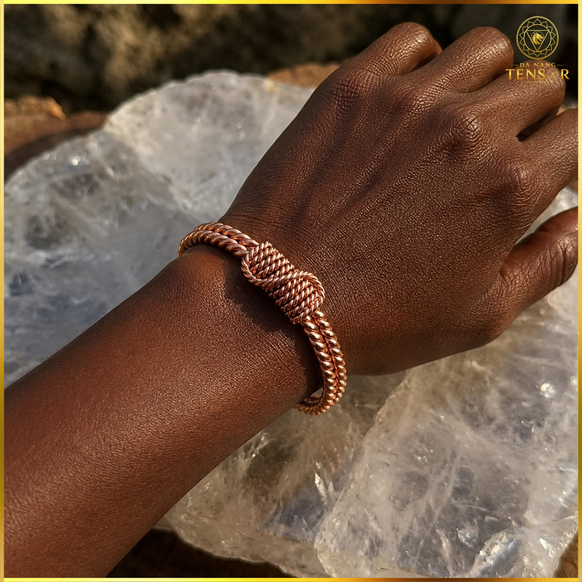 Pure Copper Double Spiral Tensor Bracelet, Handcrafted Energy Cuff, EMF Harmonizer Bangle