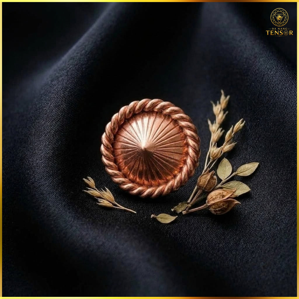 Pure Copper Tensor Ring Earrings, 432Hz Sacred Geometry Studs, Daily Energy Harmonizer, Minimalist Spiritual Zen Gift