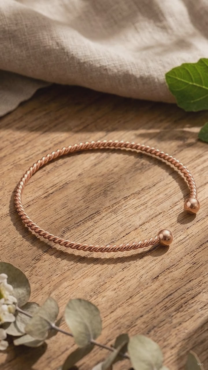 Pure Copper Tensor Necklace, 432Hz Healing Frequency Choker, Boho Spiritual Jewelry, Meditation Tool